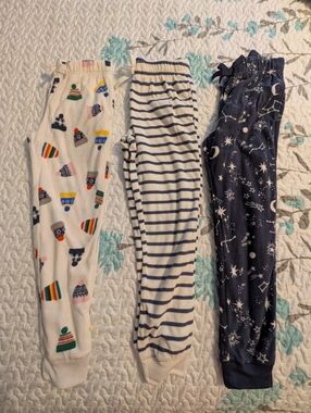 3 Girls Medium Fleece PJ Bottoms
